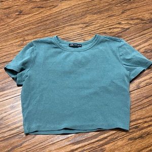 Zara T-shirt Crop Top